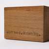 Addie Joy Work Hard, Dream Big 3-Opening Desk Organizer - Wood Wash